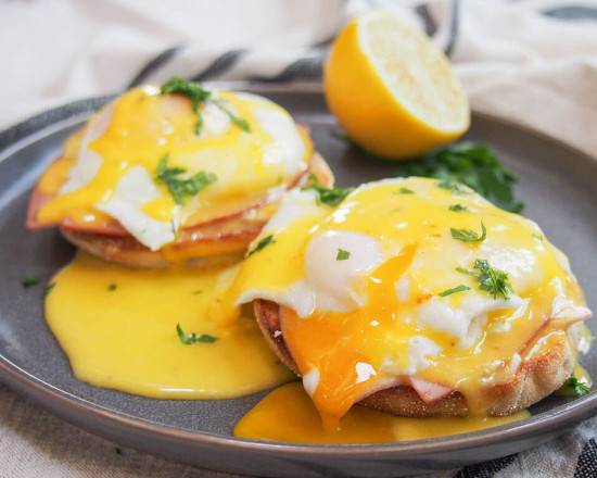Order Eggs Benedict food online from Lucky Restaurant store, Lacey on bringmethat.com