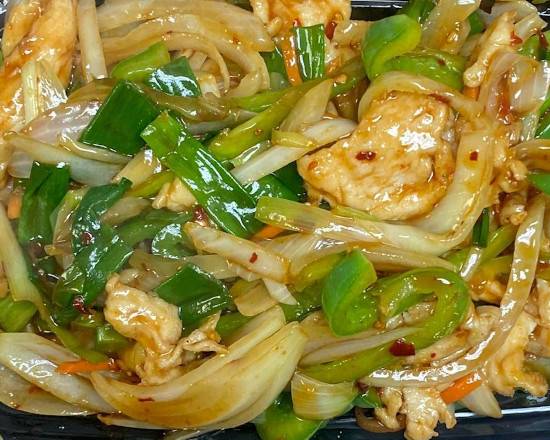 Order Large Hot and Spicy Chicken food online from China River store, The Village on bringmethat.com