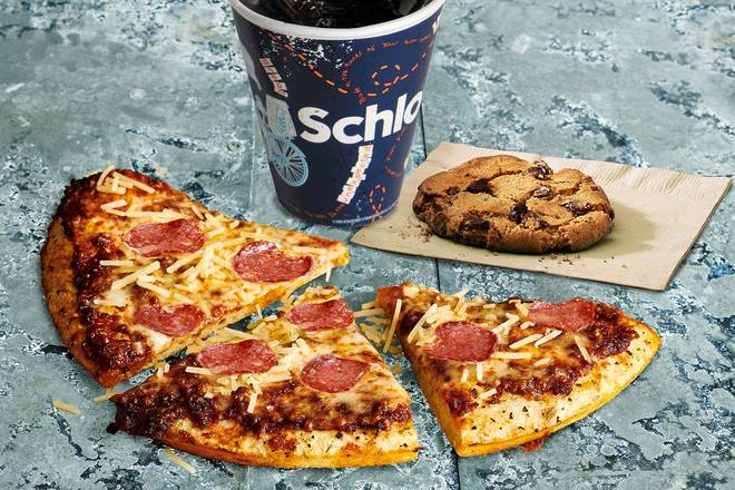 Order Pepperoni Cheese Pizza food online from Schlotzskys Deli store, Midland on bringmethat.com