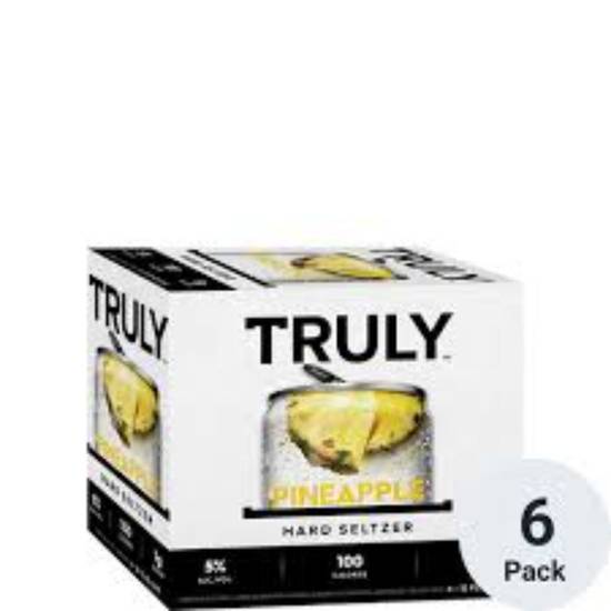 Order TRULY PINEAPPLE 6PK 12oz CANS food online from Duke Liquor & Jr. Market store, Los Angeles on bringmethat.com