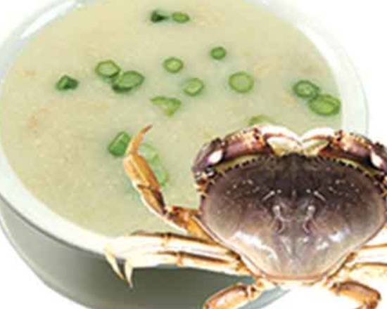Order 生滚肉蟹粥 Fresh Crab Congee food online from J Zhou store, Tustin on bringmethat.com