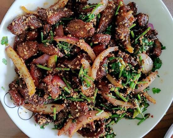 Order H6. Cumin Lamb 孜然羊肉 food online from Chopsticks Cuisine store, Seattle on bringmethat.com