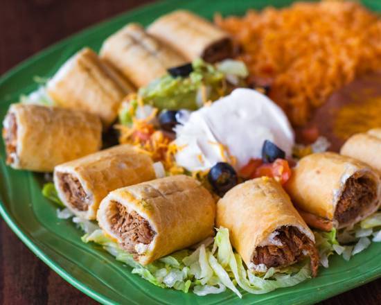Order Taquitos Rancheros Appetizer food online from La Palmera store, seattle on bringmethat.com