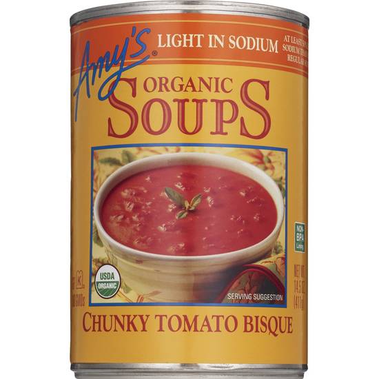 Order Amy's Organic Soups, Chunky Tomato Bisque food online from Cvs store, WESTON on bringmethat.com