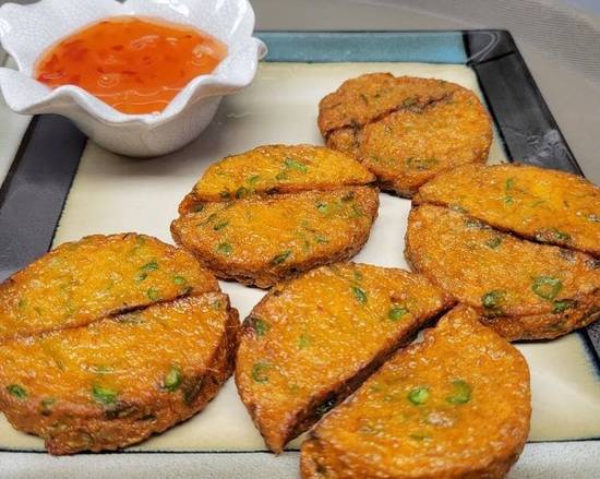 Order A.7 Fish Cake (5 pcs) food online from E & T Thai Food store, Lone Tree on bringmethat.com