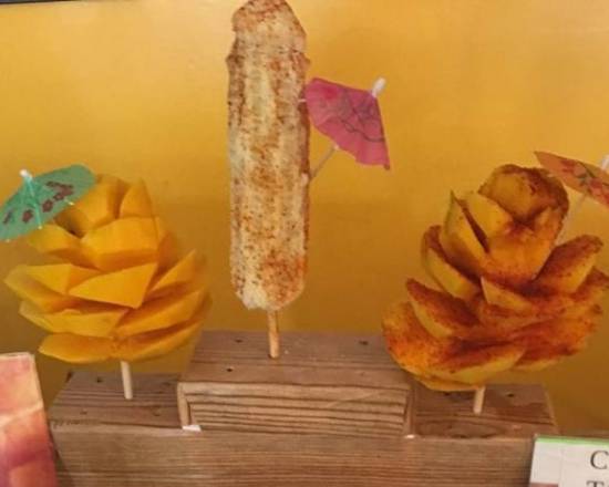 Order Mango Flower on a Stick food online from Los Bellos Portales store, Columbia on bringmethat.com