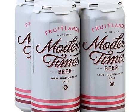 Order Modern Times Fruitlands, Sour & Tropical Fruits 4pk-16oz (4.8% ABV) food online from Silver Liquor Market store, Los Angeles on bringmethat.com