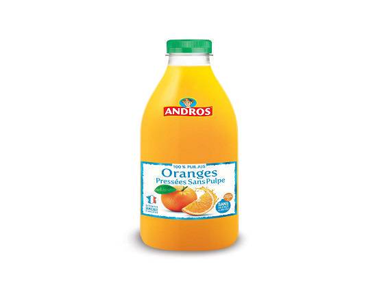 Andros 1L Oranges Pressées sans Pulpe