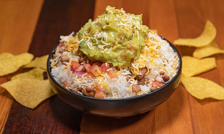 Order Meatless Rice Bowl (Chips Included) food online from Xochimex Cantina Grill store, Miami on bringmethat.com