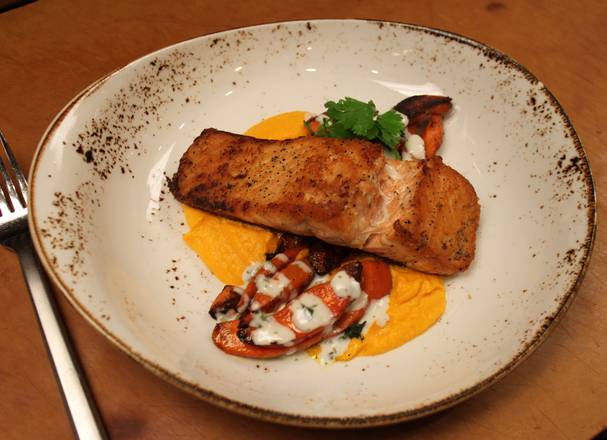 Order Maple and Chilli Glazed Salmon food online from Office Tavern Grill store, Morristown on bringmethat.com
