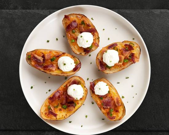 Order Potato Skins food online from The Burger Sizzle store, Saint Clair Shores on bringmethat.com