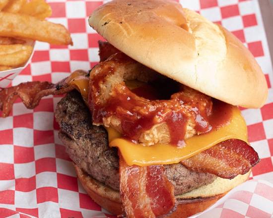 Order Jack Daniels Burger food online from Angry Ales store, Charlotte on bringmethat.com
