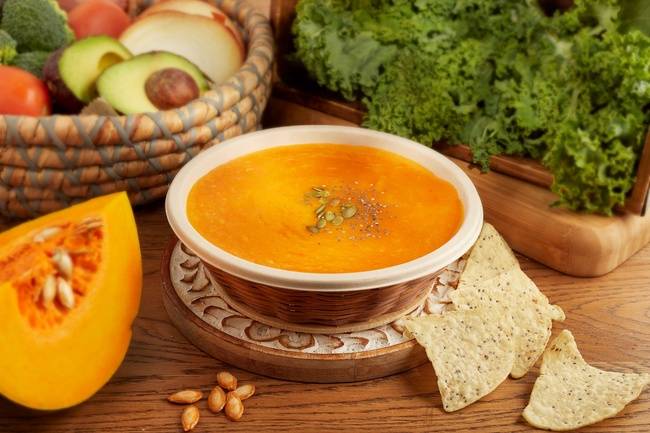 Order Healthy Butternut Cream Soup food online from Roots Juice Bar store, Miami on bringmethat.com