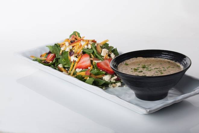 Order 1/2 Spinach Salad** food online from F2o Fresh to Order store, Johns Creek on bringmethat.com