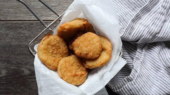 Order Fried Pickles food online from Red Hot and Blue store, Fairfax on bringmethat.com