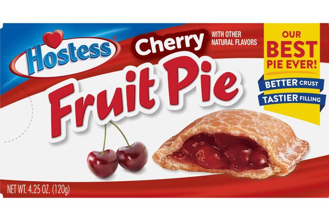 Order Hostess Cherry Fruit Pie Single Serve, 4.25 oz food online from Trumbull Super Stop store, Trumbull on bringmethat.com
