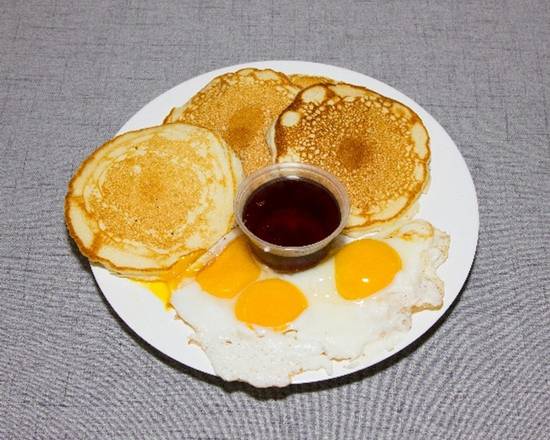 Order Pancakes and Eggs food online from Pruzzo's Custom Breakfast store, New York on bringmethat.com