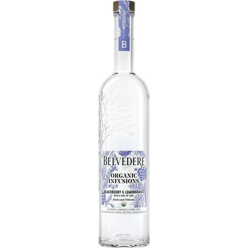 Order Belvedere Organic Vodka Infused Blackberry, Lemongrass, Sage (750 ML) 133208 food online from Bevmo! store, Emeryville on bringmethat.com