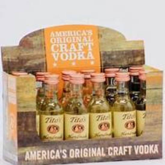 Order TITOS VODKA 50ML - 12PK food online from Rocky Liquor store, Claremont on bringmethat.com