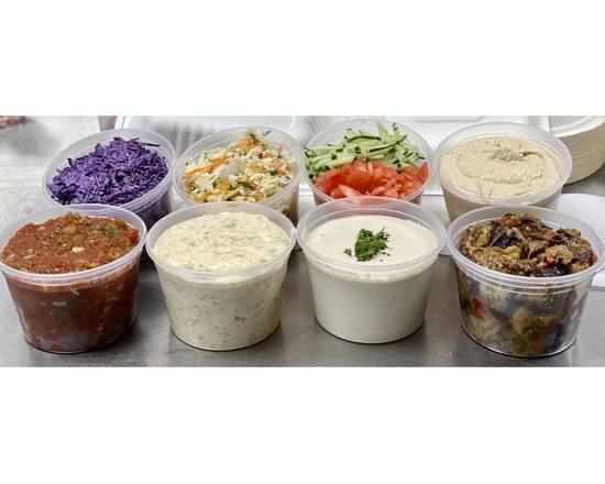 Order Eight Salads - 1 LB each container food online from Pita Plus of Aventura store, Aventura on bringmethat.com