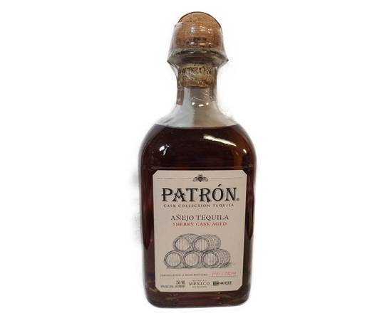 Order Patron - Sherry Cask - Anejo (Limited) food online from Santa Monica Liquor store, Santa Monica on bringmethat.com