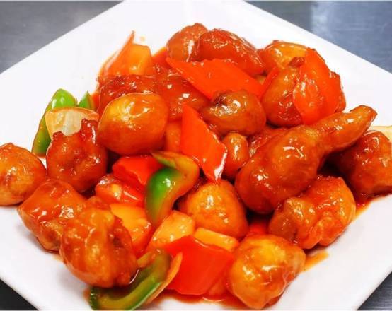 Order H3. Sweet and Sour Pork 咕咾肉 food online from Chopsticks Cuisine store, Seattle on bringmethat.com