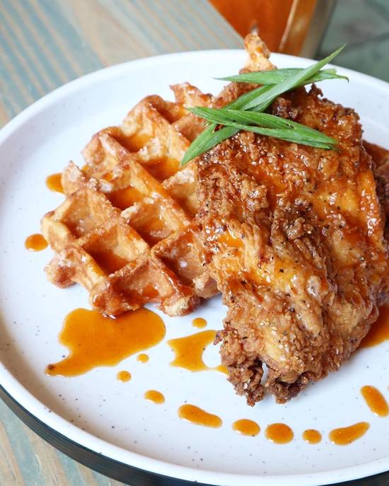 Order Chicken & Waffles food online from The Waterman store, Charlotte on bringmethat.com
