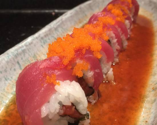 Order Fire Starter Roll food online from Samurai Sushi store, Heathrow on bringmethat.com