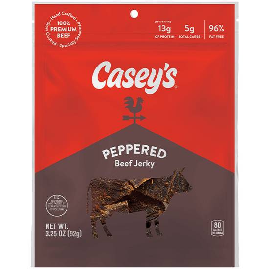 Order Casey's Peppered Beef Jerky 3.25oz food online from Casey store, Joplin on bringmethat.com