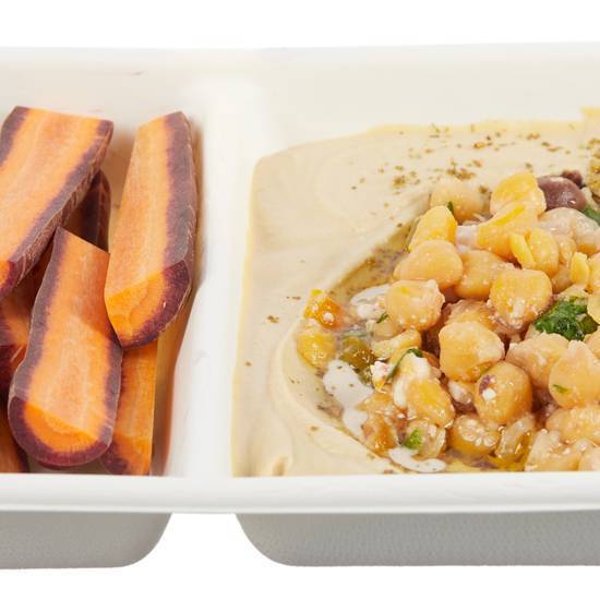 Order Fancy Hummus with Dipping Rainbow Carrots Pita food online from Clover Food Lab store, Sudbury on bringmethat.com