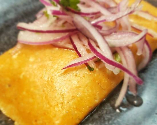 Order Tamal de Pollo food online from Machupicchu Peruvian Cuisine Restaurant store, Miami on bringmethat.com
