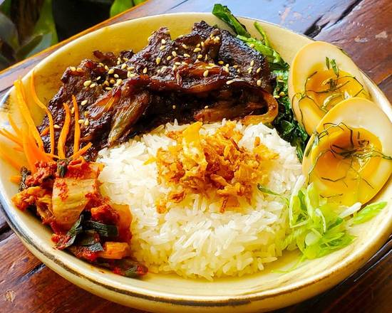 Order Korean BBQ Short-Rib Rice Bowl food online from Pinwheel Garden store, Jersey City on bringmethat.com