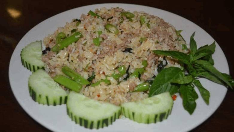 Order P1 Po Tak Basil Fried Rice **** food online from Madam Mam's store, Bee Cave on bringmethat.com