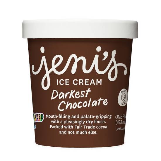 Order Darkest Chocolate Pint food online from Jeni Splendid Ice Creams store, Tampa on bringmethat.com