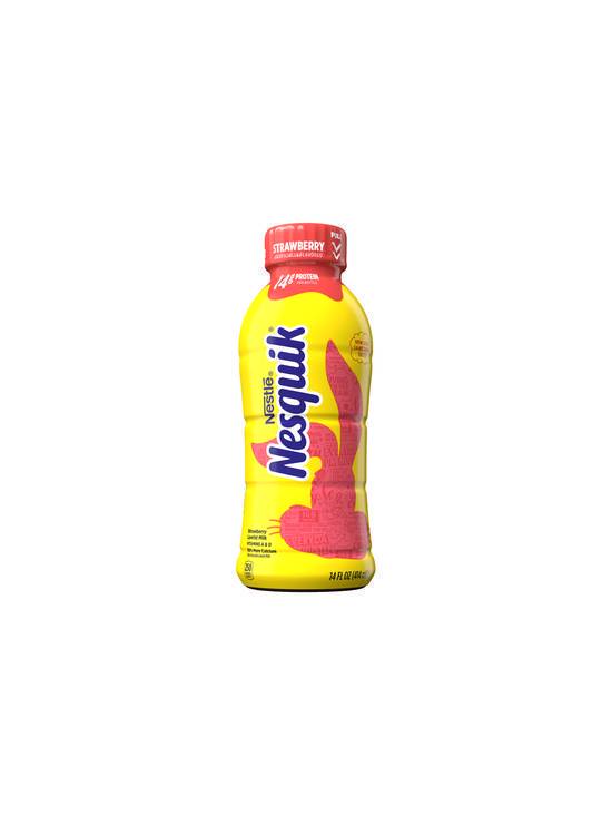 Order Nesquik Strawberrie Milk 14 OZ food online from Chevron Extramile store, San Francisco on bringmethat.com