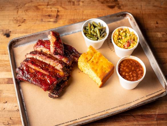 Order 1/2 Rack of St. Louis Style Ribs Platter food online from 4 Rivers Smokehouse - UCF store, Orlando on bringmethat.com