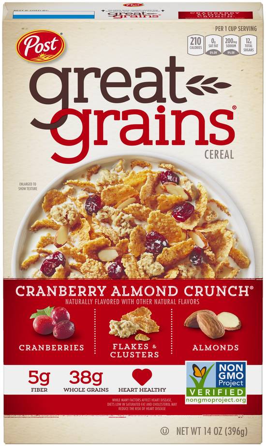 Order Great Grains Cereal Cranberry Almond Crunch, 14 OZ food online from Cvs store, DOVER on bringmethat.com