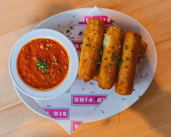 Order Mozzarella Cheesy Sticks food online from Big Pink Restaurant store, Miami Beach on bringmethat.com