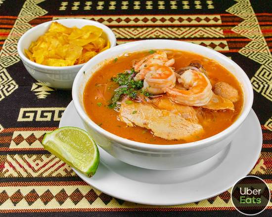 Order Tuna and Shrimp Soup (Encebollado Mixto) food online from Palla Ecuadorian Flavor store, Meriden on bringmethat.com