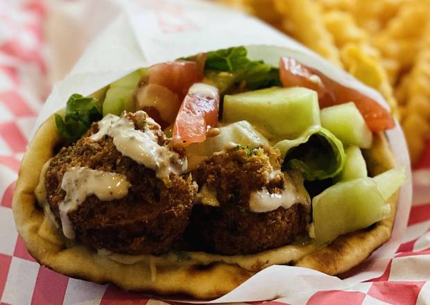 Order Falafel Sandwich food online from Shawarma King store, Seattle on bringmethat.com