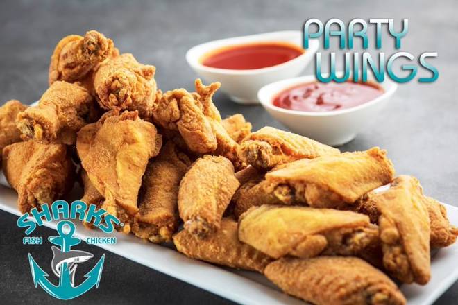 Order 10 Party wings Dinner food online from Sharks store, Oak Lawn on bringmethat.com