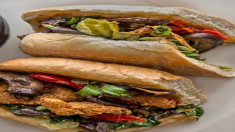 Order Wild Mushroom Po’ Boy food online from Somos Vegetarians store, Denver on bringmethat.com