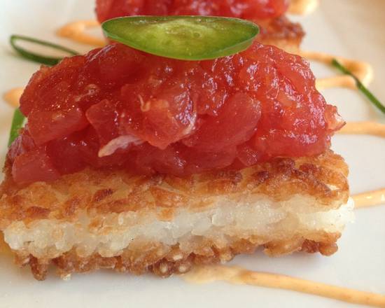 Order Crispy Rice with Spicy Tuna food online from Las Vegas Sushi store, Fort Lee on bringmethat.com