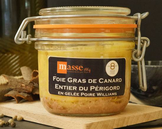 Foie gras de canard entier en gelée poire williams - 180g