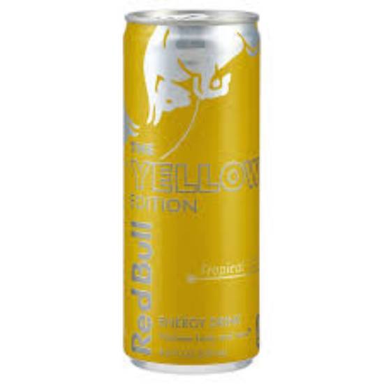 Order RED BULL TROPICAL YELLOW 8.4oz can food online from Duke Liquor & Jr. Market store, Los Angeles on bringmethat.com