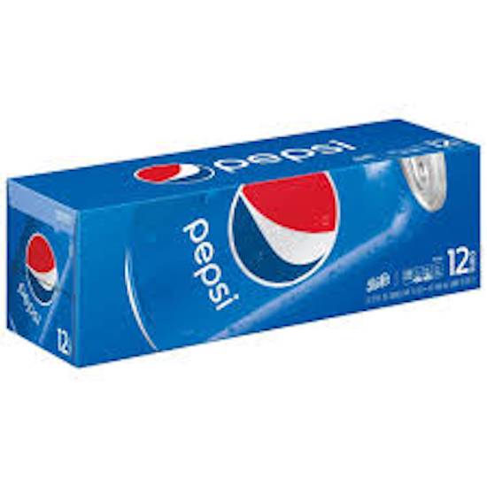 Order Pepsi Cola Can (12 pk) food online from Gilligan Retail store, Prescott on bringmethat.com
