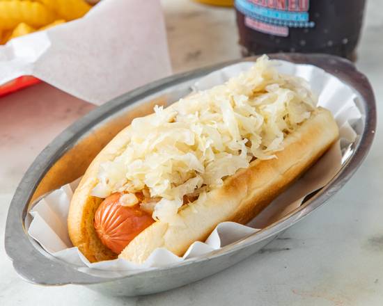Order Chili and Kraut Dog food online from Ye Ole Fashioned Ice Cream and Sandwich Cafe store, Summerville on bringmethat.com