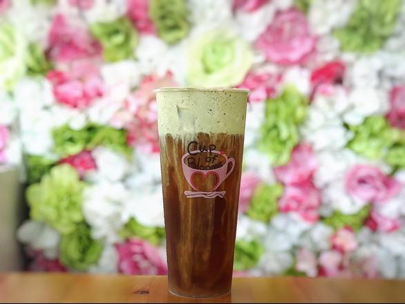 Order Assam Black Tea w.Matcha Foam food online from Cup Of Blooms store, San Mateo on bringmethat.com