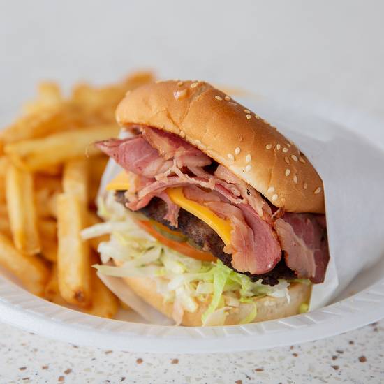 Order Colossal Burger combo food online from Jim Burgers store, Los Angeles on bringmethat.com