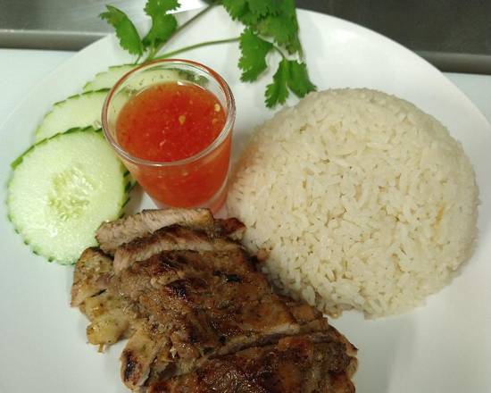 Order Garlic & Pepper Grilled Pork food online from Meng Kitchen store, Orlando on bringmethat.com